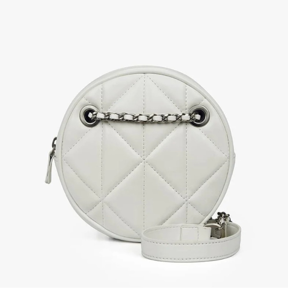 Ecosusi White Quilted Round Crossbody Bag – NWT